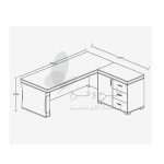 میز مدیریت مدل M2005 طرح و فرم