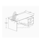 میز مدیریت مدل M150 طرح و فرم